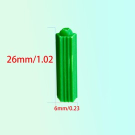 Expanding Plastic Screw Anchors, 50 Pieces of Drywall Expansion Pipe Drywall Anchors Ribbed Wall Anchors Applicable to M4 M5 Self Tapping Screws. (Green M6-26mm (1.02 inches))