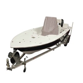 GOODSMANN 600 Denier Center Console Accessory Boat Cover, Silvery Gray, Water Resistant, Weather Protection, Trailerable 9921-0162-31