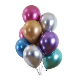 100 Pcs 5 Inch Mini Multicolor Metallic Balloons,Romantic Baloon Decorative Latex Balloons Thick Latex Chrome Balloons for Baby Shower Birthday Party Wedding Engagement Anniversary Festival Decor