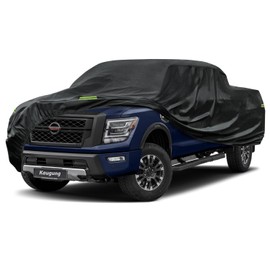 Kaugung Waterproof Truck Cover Fit Nissan Titan XD from 2016 to 2025 (Crew Cab), 7 Layers Outdoor Heavyduty Full Pickup Cover All Weather Protection. (from US Warehouse, Arrive Within 3-7 Days)