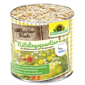 Neudorff Wildgärtner Freude Beneficial Animal Quarter for Wild Bees and Grave Wasps Especially for Various Wild Bee Species, Pack of 1