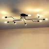 jose2015 Modern Sputnik Light Fixture, Black Dining Room Ceiling Light