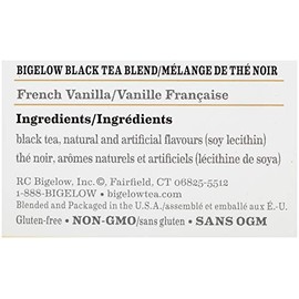 Bigelow French Vanilla Tea 28-Count Boxes (Pack of 6) Premium Black Tea Flavored with Vanilla Antioxidant-Rich Gluten-Free Full-Caffeine Tea in Foil-Wrapped Bags