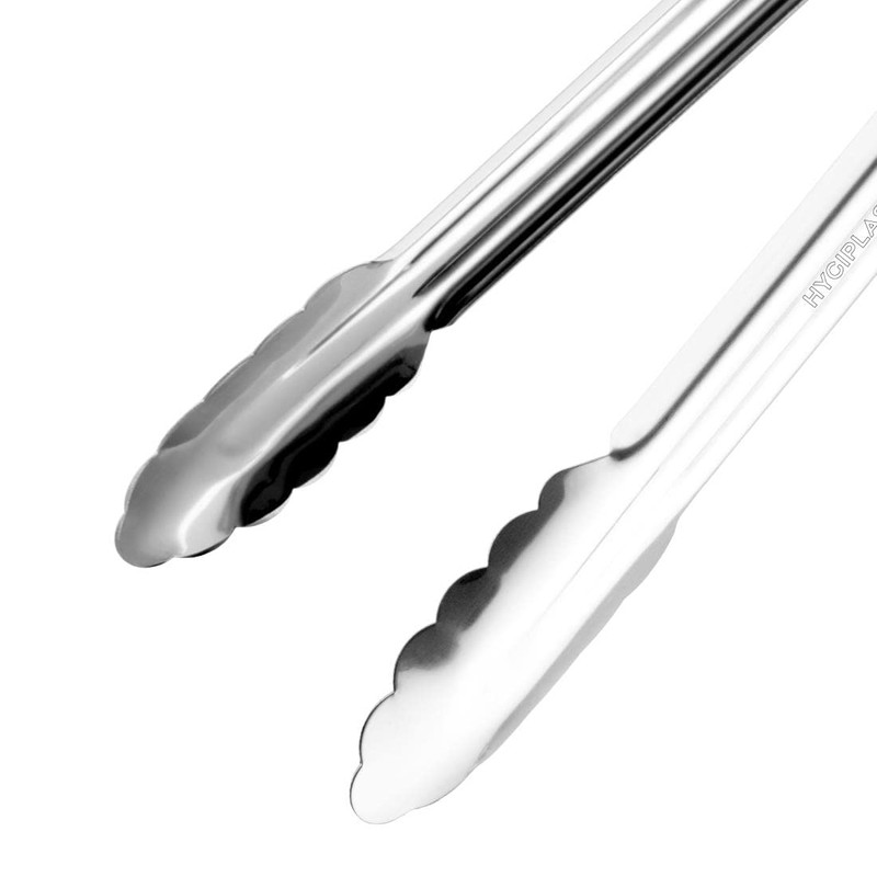 Vogue Colour Coded Blue Serving Tongs 11In Stainless Steel Food