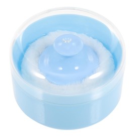 Estuche Para Borlas De Talco Para Bebés Con Borla Contenedor Portátil Para Aplicar Polvos Corporales De Forma Uniforme Uso En Casa Después Del Baño 3.54X2.36X2.36In