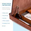 LAPGEAR Schoolhouse Lap Desk with Storage Compartments - Acacia Wood