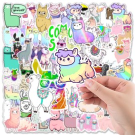 Alpaca Stickers 100 Pack Laptop Stickers,Vinyl Waterproof Stickers for Water Bottles Skateboard Scrapbook Bike Computer,Phone,-Graffiti Stickers Pack for Teens Girls Kids Adults(Funny Llama)