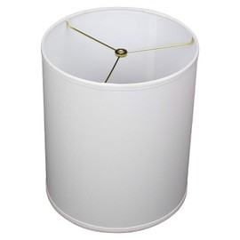 FenchelShades.com 12" Top Diameter x 12" Bottom Diameter x 14" Height Fabric Drum Lampshade Spider Attachment (Linen White)