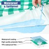 Smiry Picnic Table Cloth 2 Pack, Waterproof Elastic Fitted Tablecloths