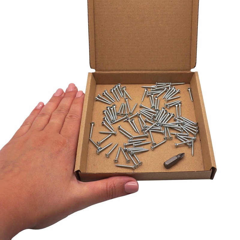 SKIR'CO Pack of 100 Galvanised Steel 2.5 x 20 mm