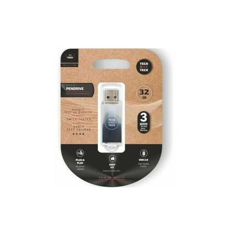 Tech One Tech Be B&W 32GB USB Flash Drive