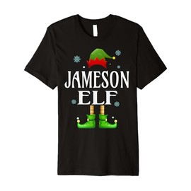 Jameson Elf Xmas Funny Men's Family Matching Christmas Premium T-Shirt