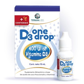 Vitamina D3 ONEDROP frasco con 10 mL, 400 UI