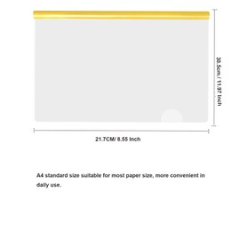 10pcs Sliding Bar Report Covers, Clear Report Covers Files Clip, A4 Transparent File Cover, File Folders Cover with U Type Slide Binder for School Office Documents Classification.Can Hold 40 Sheets