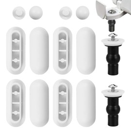 JEYORZY 12 Pieces Toilet Seat Cover Buffer Toilet Seat Puff Pad Plugs, and 2 Rubber Expansion Screws, Toilet Seat Accessories, Toilet Seat Fasteners, for Toilet Seat Spacers for Toilet Seat Bumper