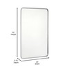 Flash Furniture Jada Wall Mirror for Bathroom, Vanity, Entryway, Dining