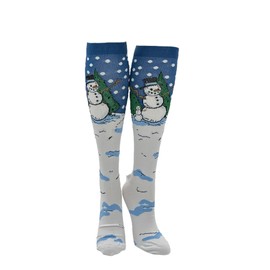 Crazy Dog T-Shirts Unisex Snowman Funny Cute Christmas Compression Socks For Women And Men