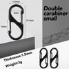 Pack of 30 S Carabiners, 32 mm Mini Carabiner Metal