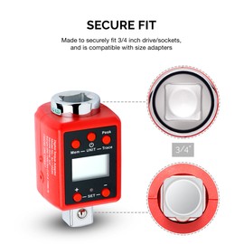 NEIKO 20743A 3/4'-Inch Torque Adapter, 150-750 ft-lb, Torque Wrench Converter/Adapter, Alerts Torque Setting, Calibrate Digital and Analog Torque Wrenches