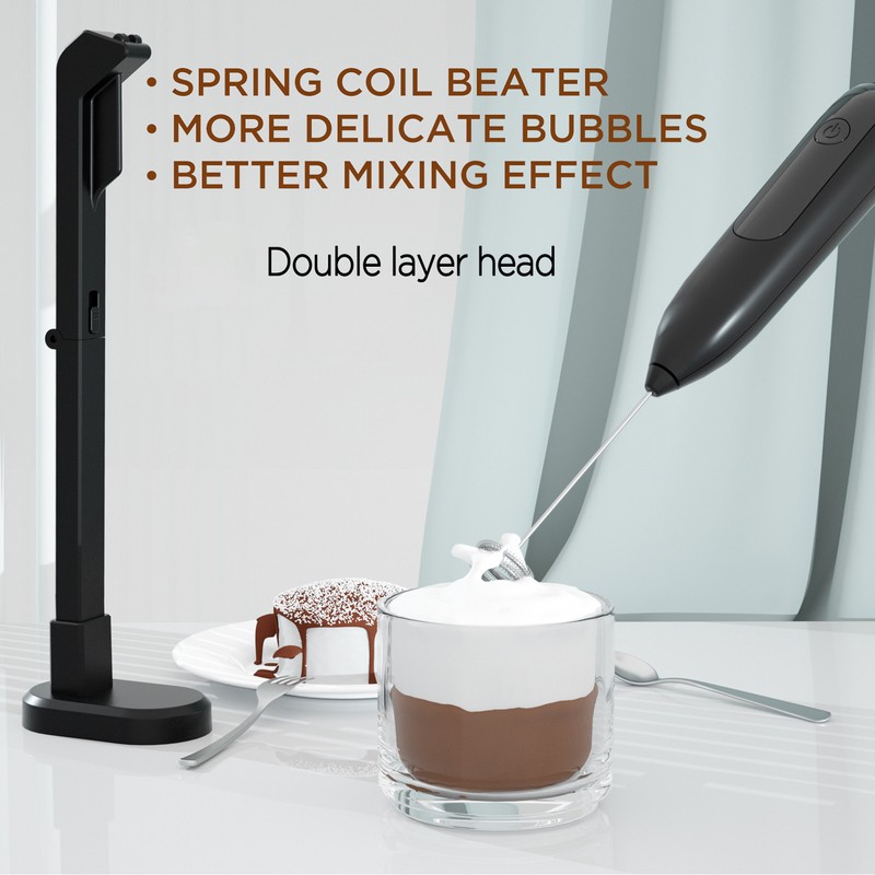 Fully Automatic Electric Milk Frother Wireless Handheld Milk Frother with
