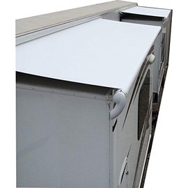 18oz White RV Slide Out Awning Fabric Replacement with Welded Bead - 5 Year Warranty - Heavy-Duty Waterproof UV-Resistant Vinyl, Carefree Outdoor Camping Slide Out Fabric (85)