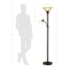 Catalina 18223-002 Transitional Metal Uplight Floor Lamp with Reading Light