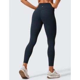CRZ YOGA Womens Butterlift High Waisted Workout Leggings 25" - Pilates Gym Athletic Yoga Pants Buttery Soft True Navy Large