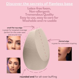 Nanshy Drop of Finesse Make up Blending Sponge for Foundation - Latex-Free - Non-Allergenic - Reusable - For Liquid, Cream, Powder, Foundation, Concealer