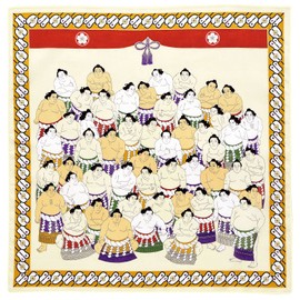 Japanese Goods Kyoto Accessories Handkerchief Kyoto Sumo Sumo B Cream