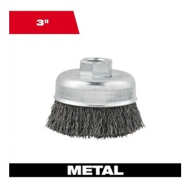 Milwaukee 48-52-5060 Crimped Wire Cup Brush 3" Carbon Steel Wire 5/8-11 Spindle