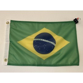 Unbranded 12" x 18"  Brazil Brazilian Banner 12x18 IndoorOutdoor Polyester Flag-Z12
