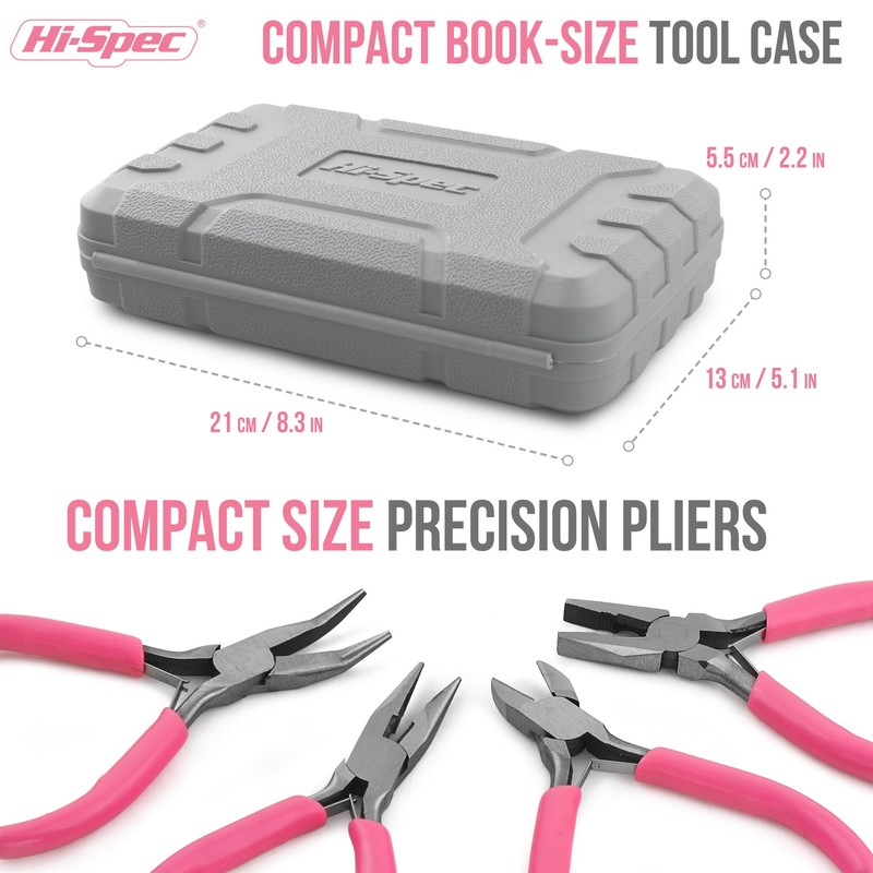 Hi-Spec 11pc Pink Womans Compact Crafts & Home DIY Repair