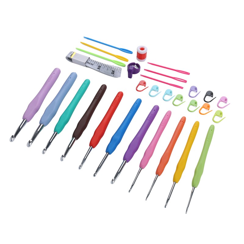 31 Piece Crochet Hooks Set Professional Ergonomic Crochet Hooks with