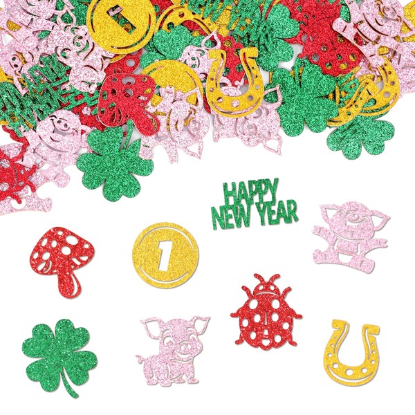 DPKOW Happy New Year Confetti New Year's Eve Confetti Shamrock