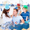 OXYLIPO 120Pcs Father's Day Paper Napkins Dad Day Blue Disposable