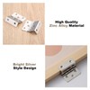 2 Pcs Vintage Hinges with 12 Screws Three Fold Retro