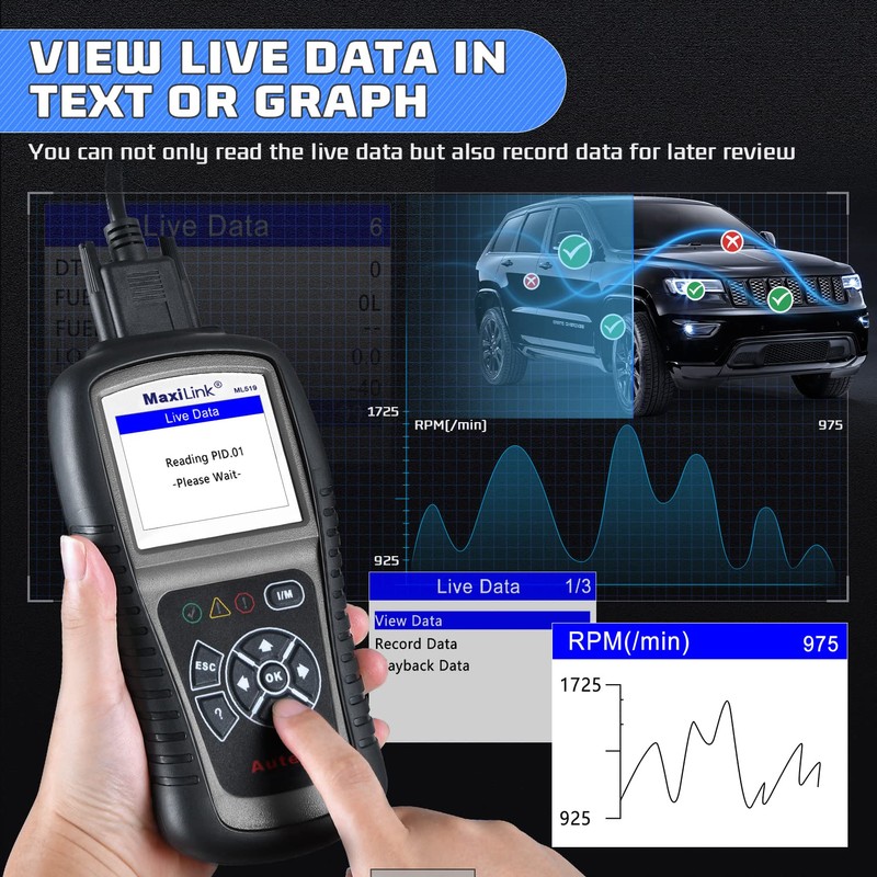 Autel MaxiLink ML519 Universal OBD2 Scanner [Same as AutoLink AL519],