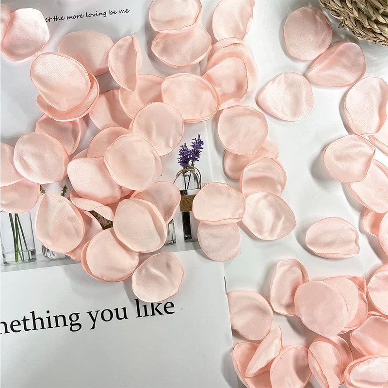 MIUINCY 200PCS Rose Petals, Pink Flower Girl Scatter Petals for