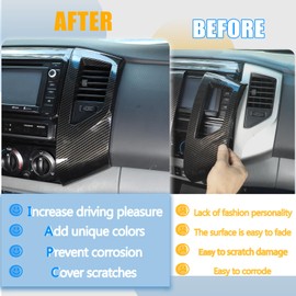LLKUANG Car ABS Central Control Dashboard Air Outlet Frame Cover Trim Compatible with Toyota Tacoma 2011 2012 2013 2014 2015 Interior Accessories