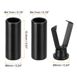 sourcing map Shoelace Tips, 4pcs - Alloy Shoe Lace Ends Tips, Cylindrical Tip Replacement for Shoestring (Electrophoretic Black)