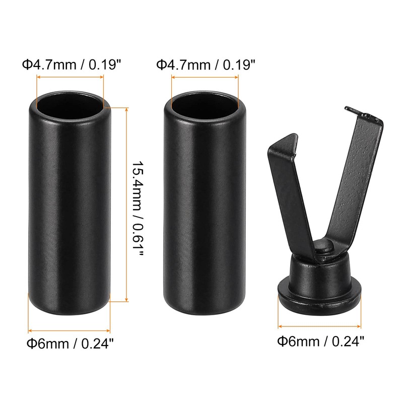 sourcing map Shoelace Tips, 4pcs - Alloy Shoe Lace Ends