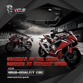 MZS Motorcycle Lever Guards, M6 Thread Handlebar Clutch Brake Levers Guard Protector Compatible with YZF R1 R3 R6 FZ8 MT03 MT09 VMAX FJR1300 Grom Monkey CB300F CB500F CB500X CB650R SFV650 Bandit