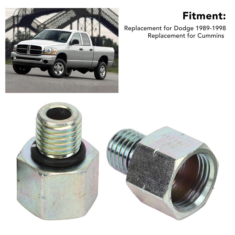 2 Pcs Turbo Oil Feed Line Connector Joint Turbine Supply