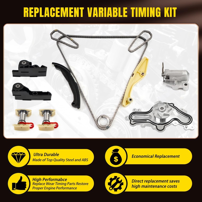 BHB Engine Timing Chain Kit with Water Pump Compatible with