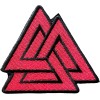 Unbranded VALKNUT TRIANGLE SYMBOL KNOT RED & BLACK OPS TACTICAL