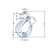6MM Stainless Steel Eye Type Sling Hook with Safety Catch