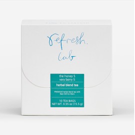 REFRESH.LAB, HERBAL BLEND TEA MIX, Premium Herbal Blend Tea Assortment Variety Pack, 10 Count (2 Blends x 5 Tea Bags, Pack of 1), Chamomile Blend Tea and Hibiscus Blend Tea - 100% Cornstarch Tea Bag