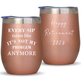 Retirement Gift for Woman, 2026 Happy Retirement Decorations Gifts for Women Men Teacher Mom Coworker - Funny Farewell, Leaving, Goodbye Gift Best Friends from Family, Colleague - 12 Oz Tumbler
