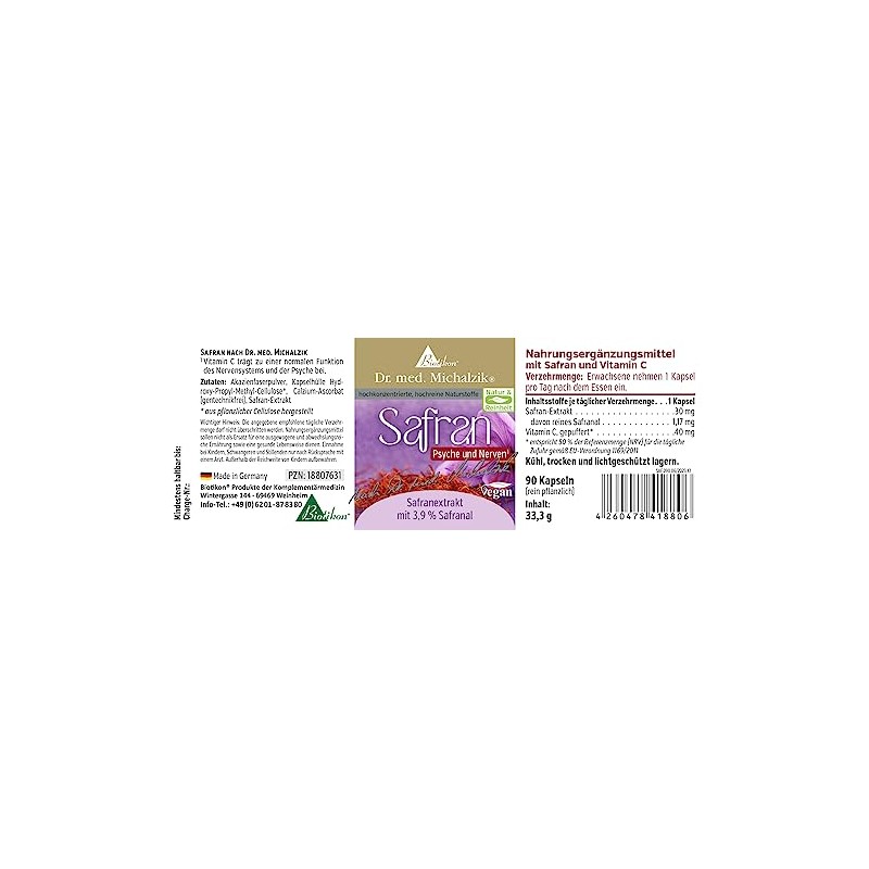 Saffron Dr. Michalzik - 3.9% Safranal + Vitamin C -