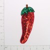 Expo International Mr. Chilli Pepper Sequin Patch Applique, Red